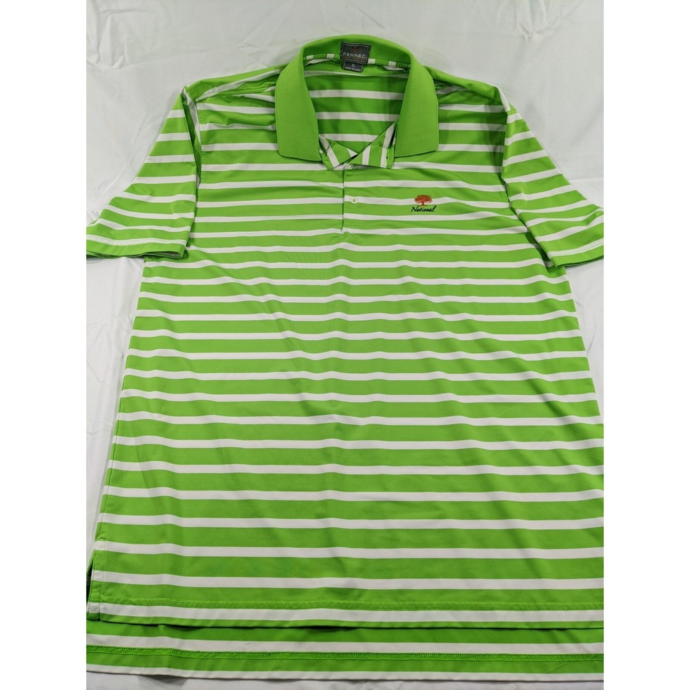 Men's Fennec Golf Polo Shirt Size XL Oak tree National Golf Club Lime Green‎